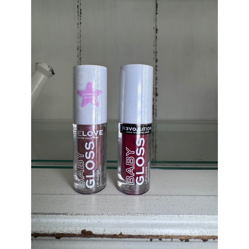 Revolution Beauty Relove Baby Gloss Lip Gloss Set Twilight Shimmer and Babe 2pc
